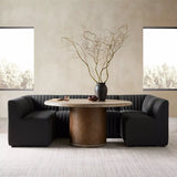 Augustine Charcoal U Shape Dining Banquette