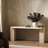 Romano Desert Taupe Marble Console Table | shipping 7/28/2024