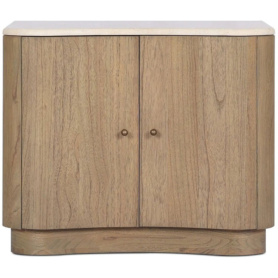 Boa Cream Marble Nightstand