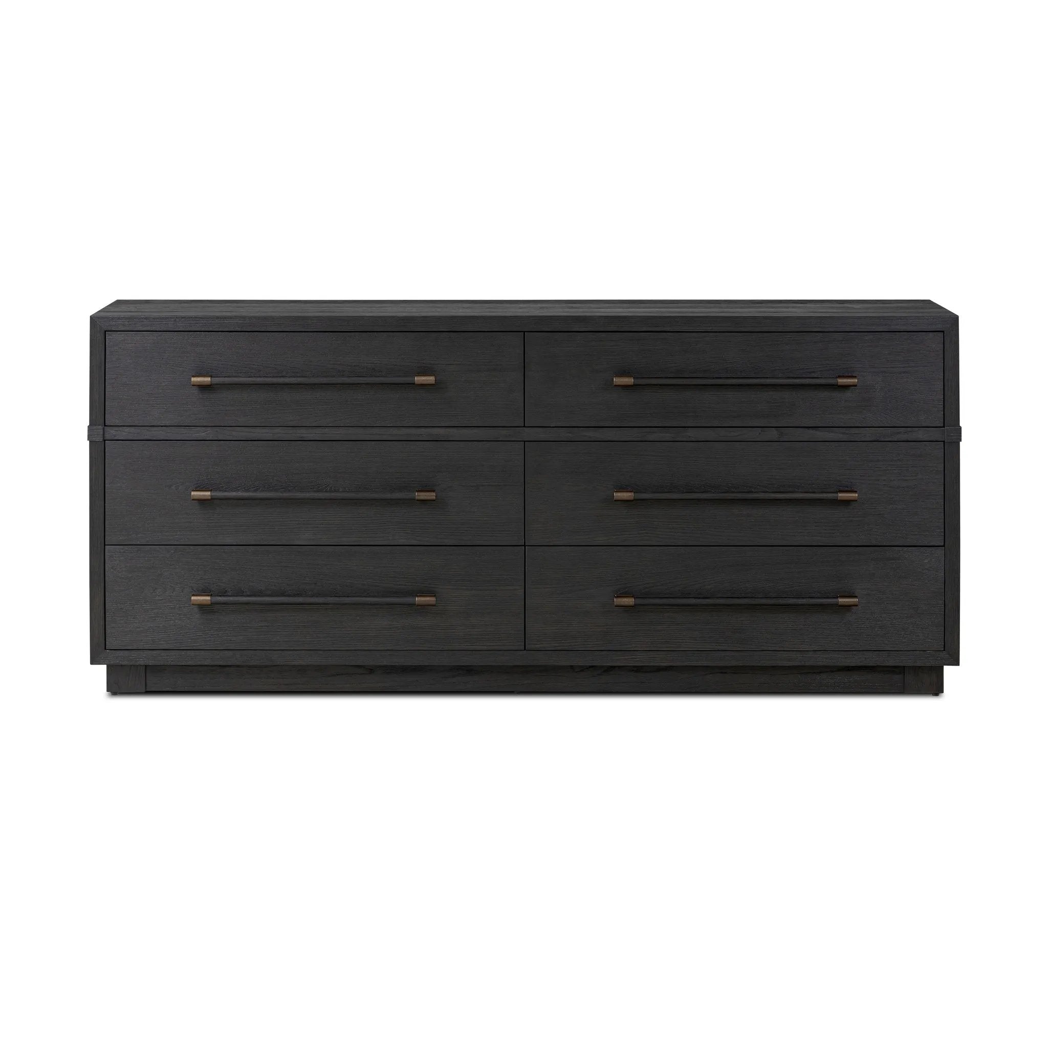 Adolfo Modern Black Ash 6 Drawer Dresser | Amethyst Home