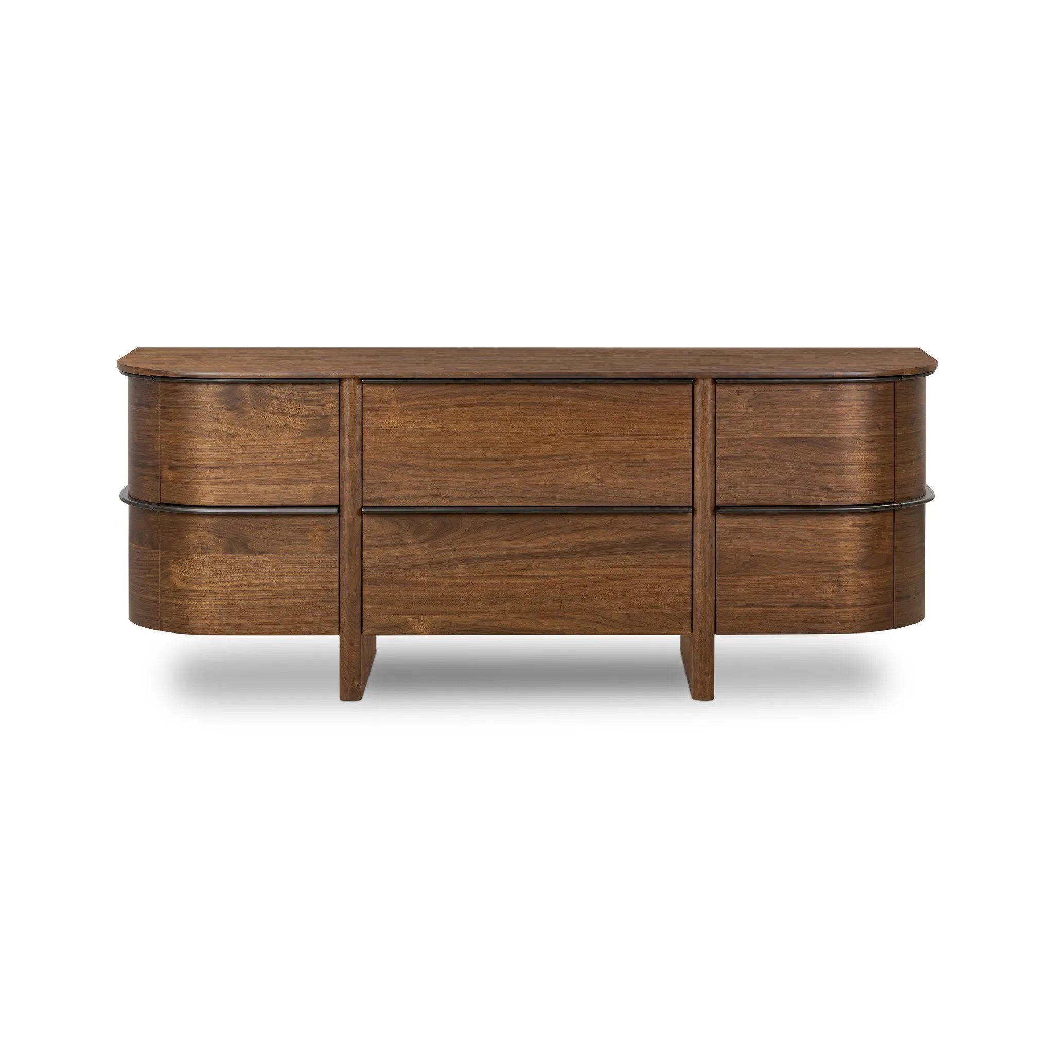 Theo 6 Drawer Dresser - Dark Brown Walnut | Amethyst Home Theo 6 Drawer Dresser - Dark Brown Walnut | Amethyst Home