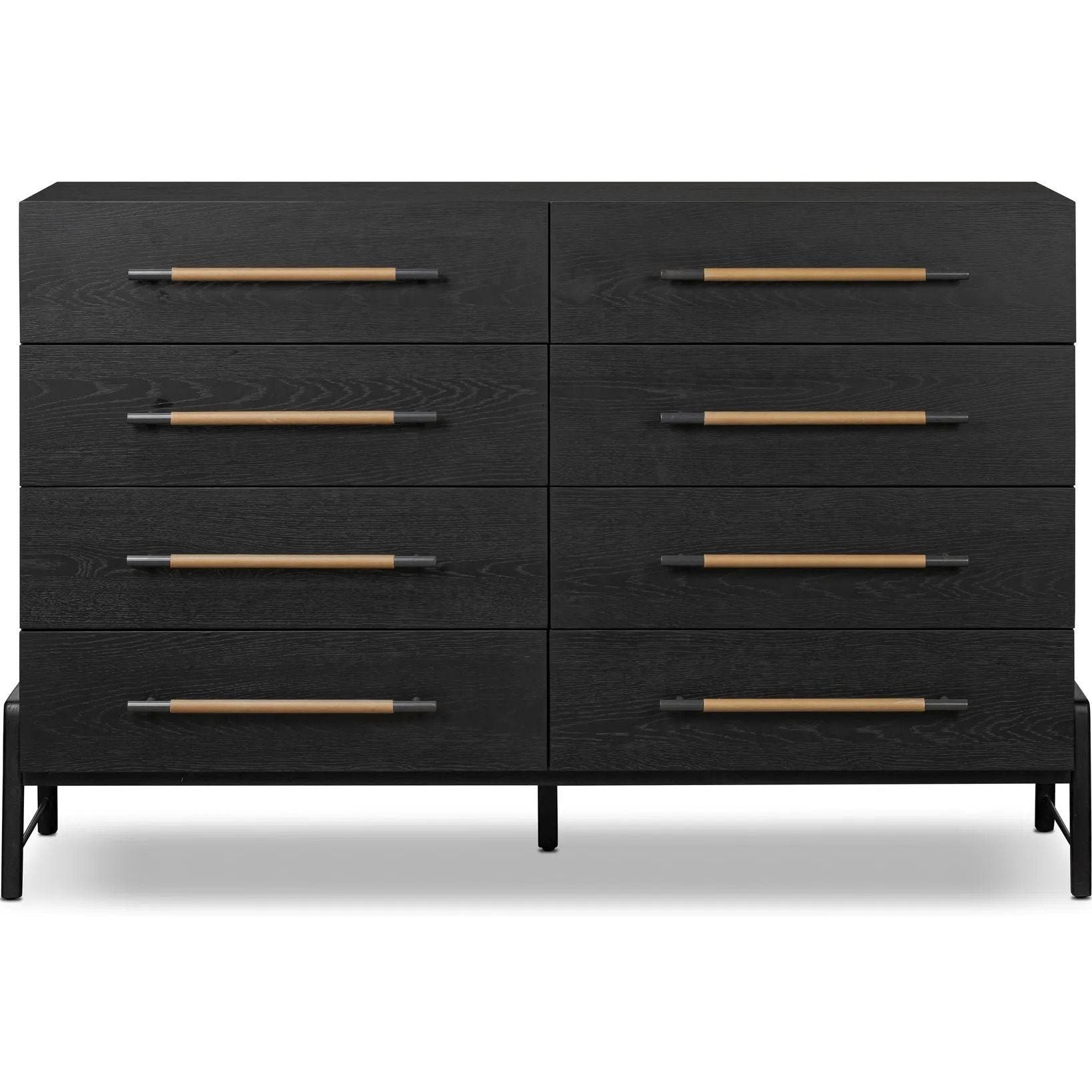 Rosedale Ebony Oak Veneer 8 Drawer Dresser