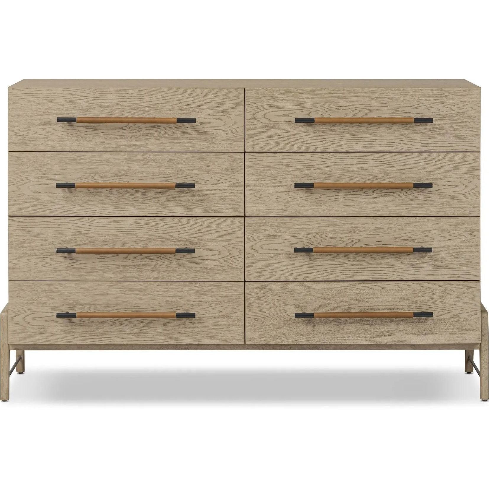 Rosedale Yucca Oak Veneer 8 Drawer Dresser | Amethyst Home