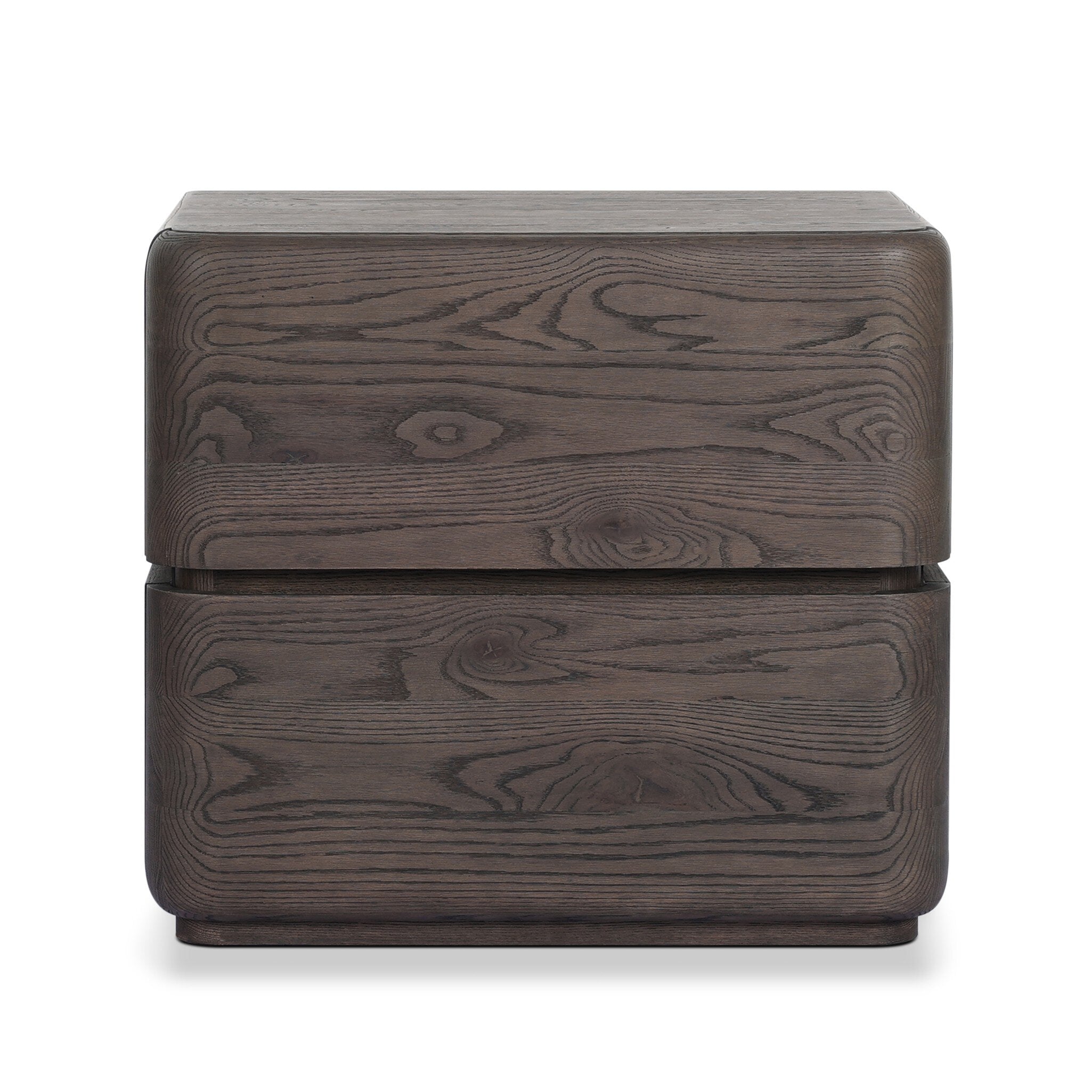 tobacco nightstand Glenfair Dark Wood With two spacious drawers featuring bronze pulls and smooth metal glides Coaster Edmonton Rustic Tobacco Nightstand