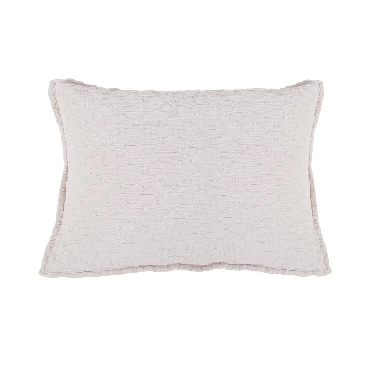 Crafted in Portugal, the Ojai matelasse by Pom Pom at Home is light and casual, bringing comfort with its subtle diamond pattern. The coziest bedding to climb into after a long day.  King lounger 100% cotton. Amethyst Home provides interior design, new home construction design consulting, vintage area rugs, and lighting in the Denver metro area.