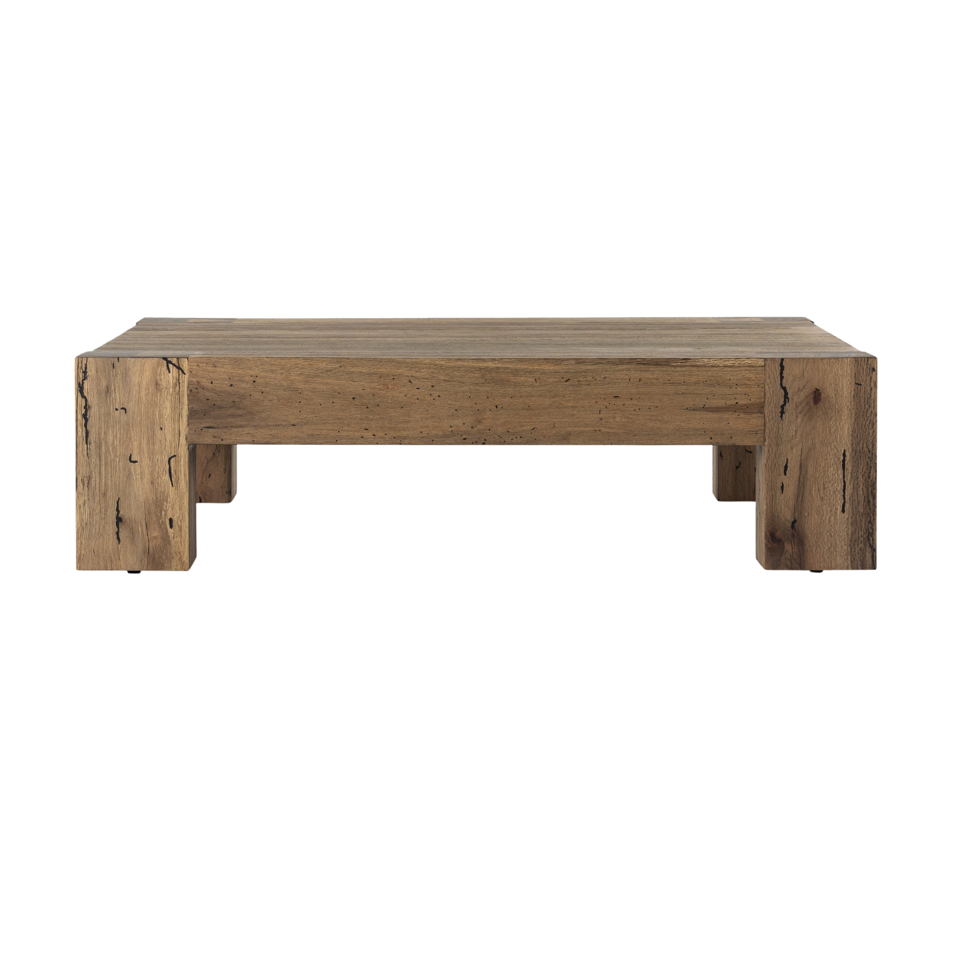 Abaso Rustic Wormwood Oak Coffee Table | Amethyst Home