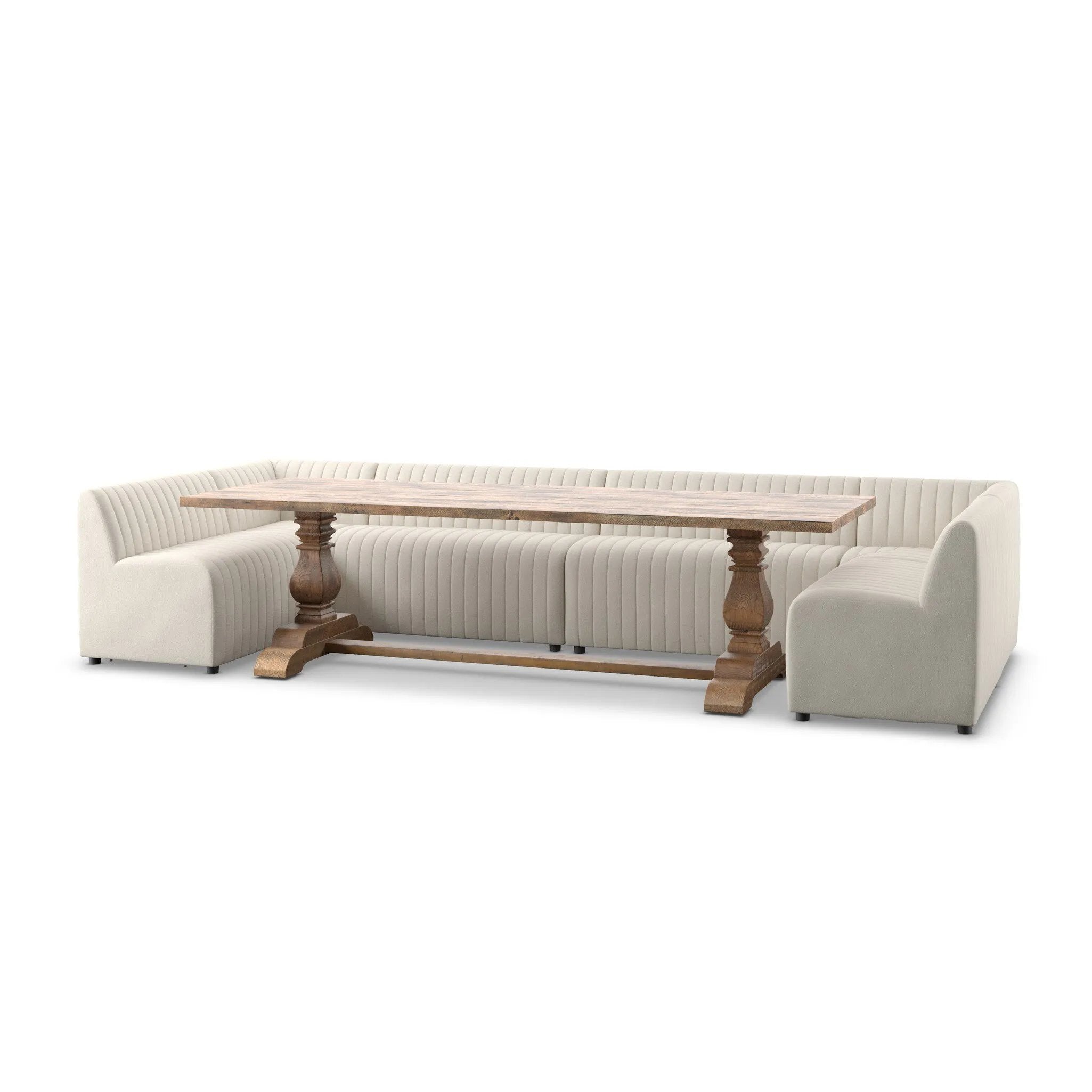 High-performance fabric in a versatile oatmeal hue features dramatic channeling, for trend-forward texture and sumptuous sit. Option to pair with matching pieces for clever modularity.Overall Dimensions154.00"w x 66.50"d x 31.50"hFull Details &amp; SpecificationsTear SheetBack Cushion Attachment : Fixe Amethyst Home provides interior design, new home construction design consulting, vintage area rugs, and lighting in the Des Moines metro area.