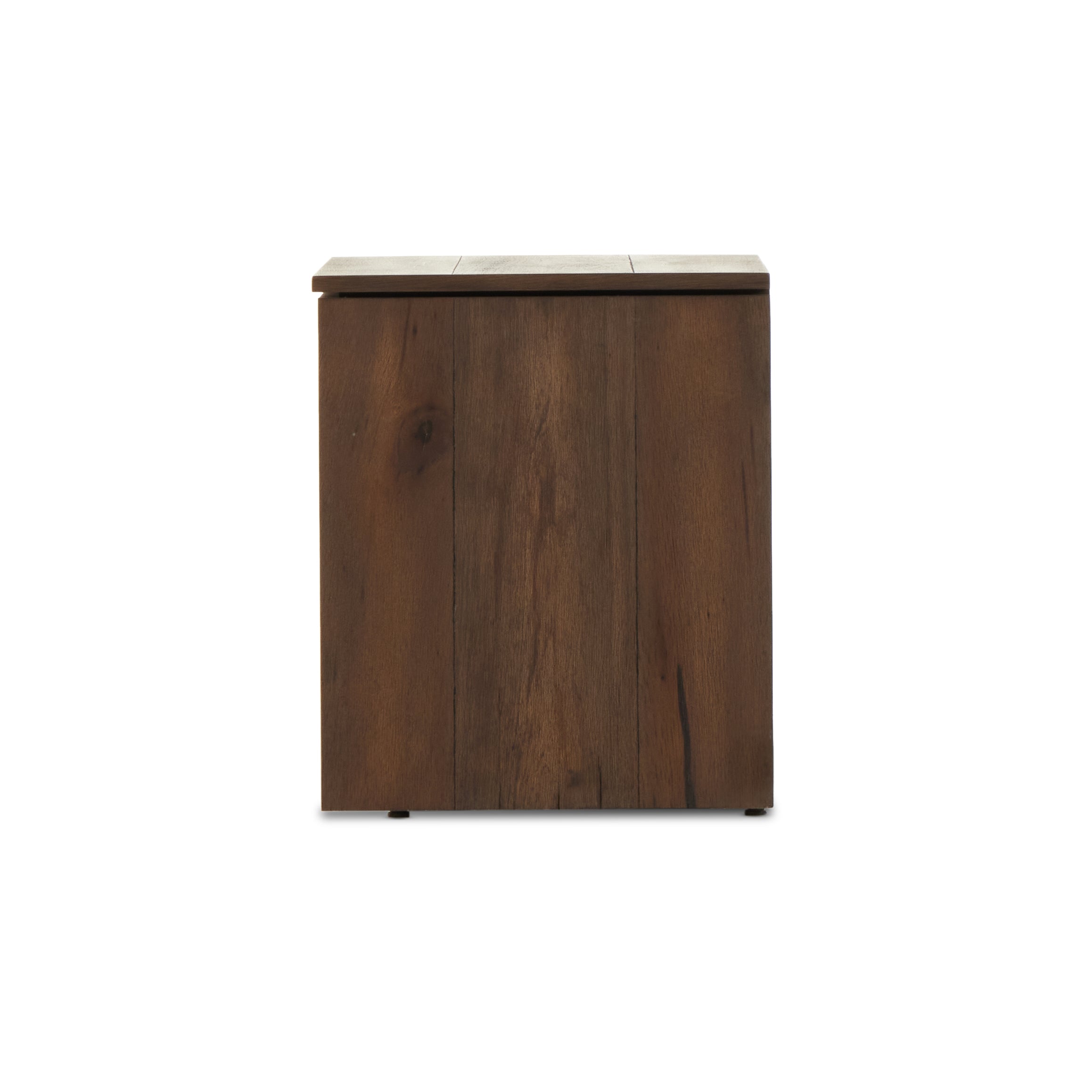 Structured lines define the sleek, modern shape of this large nightstand. Dark oak finishing showcases heavy graining and detail. Amethyst Home provides interior design, new construction, custom furniture, and area rugs in the Los Angeles metro area.