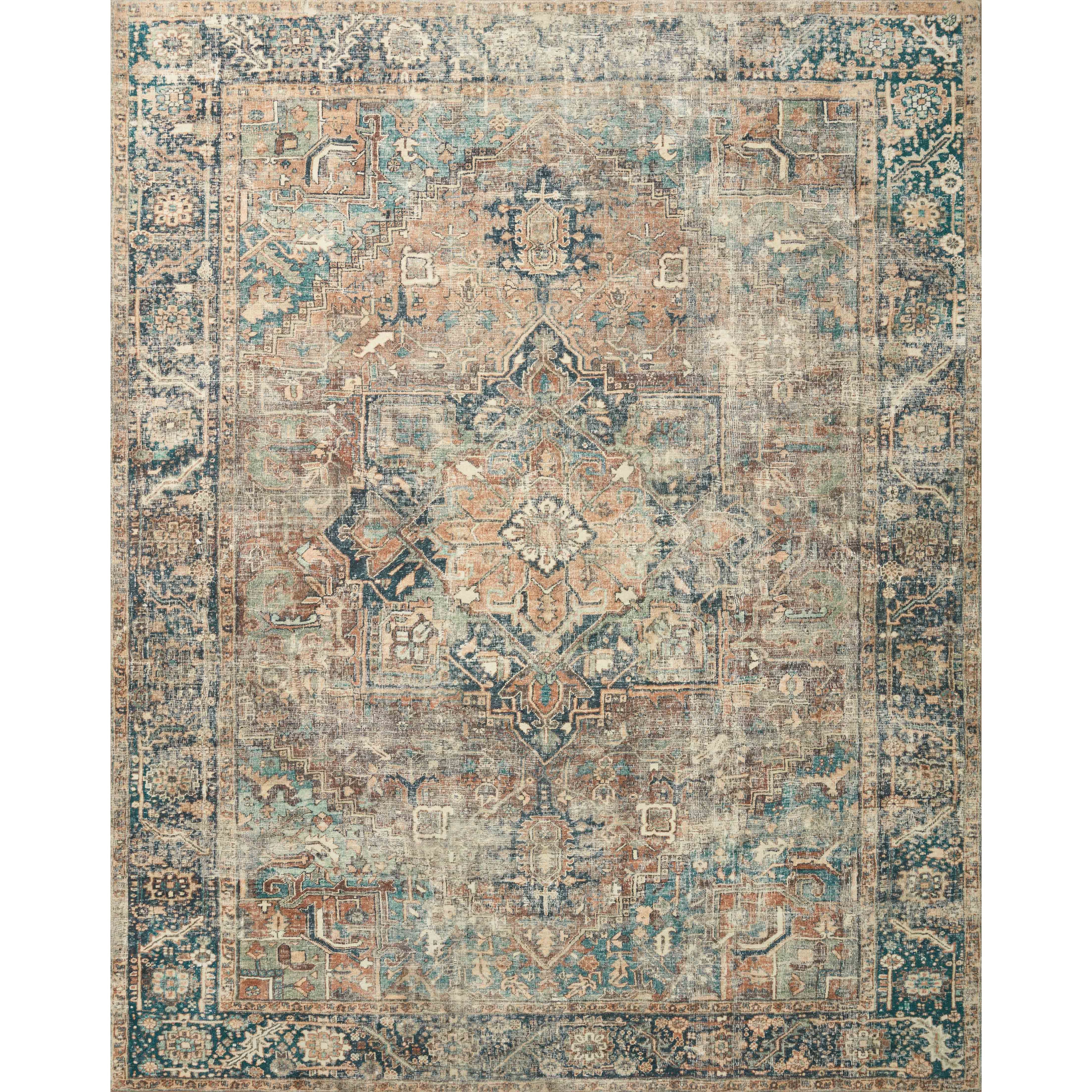 Loloi Margot Terracotta / Lagoon Rug 📷 Try this rug virtually
