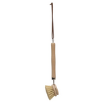 Beech Wood Dish Brush with Leather Strap - Amethyst Home