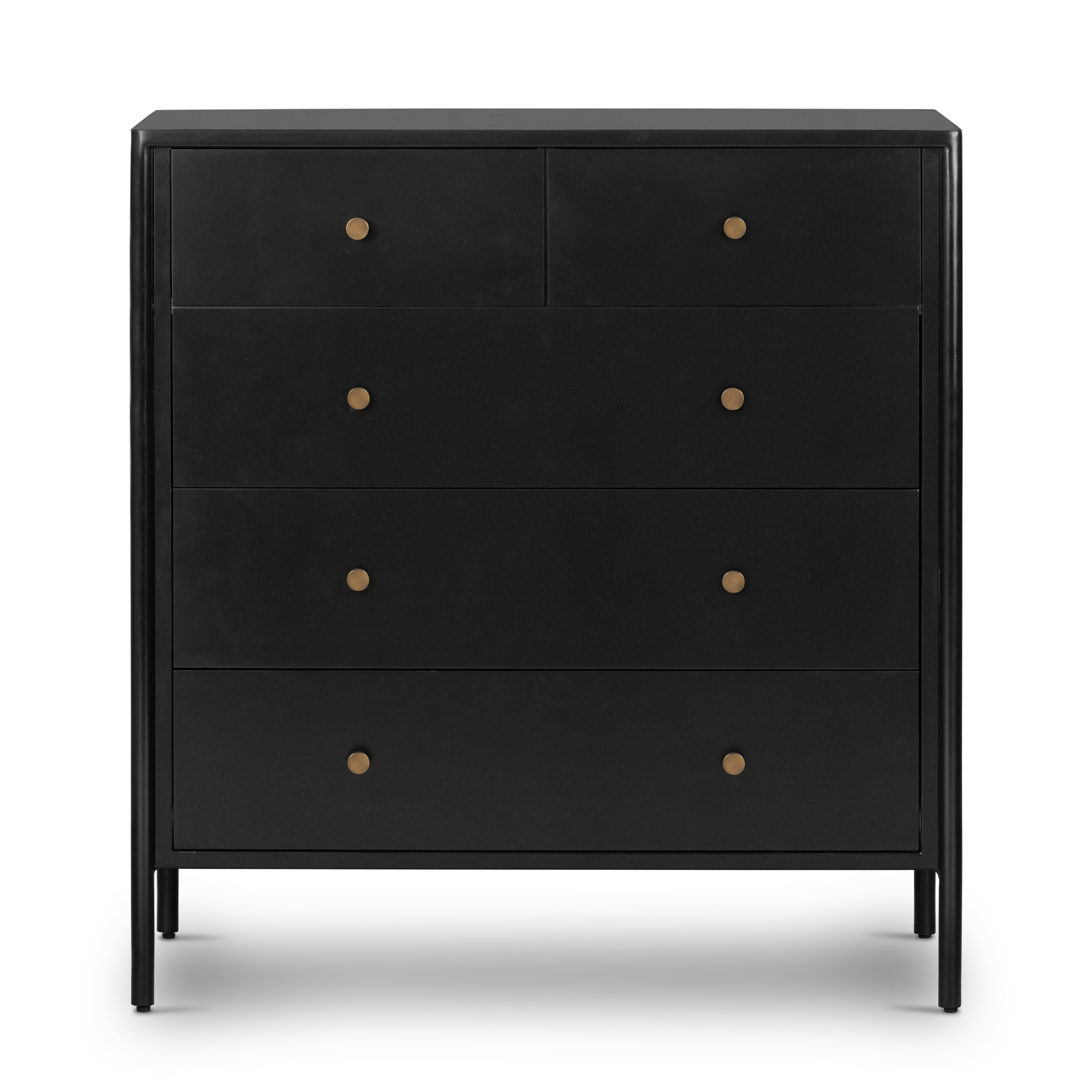 Four Hands Soto 5 Drawer Dresser - Black - Amethyst Home Four Hands Soto 5 Drawer Dresser - Black - Amethyst Home