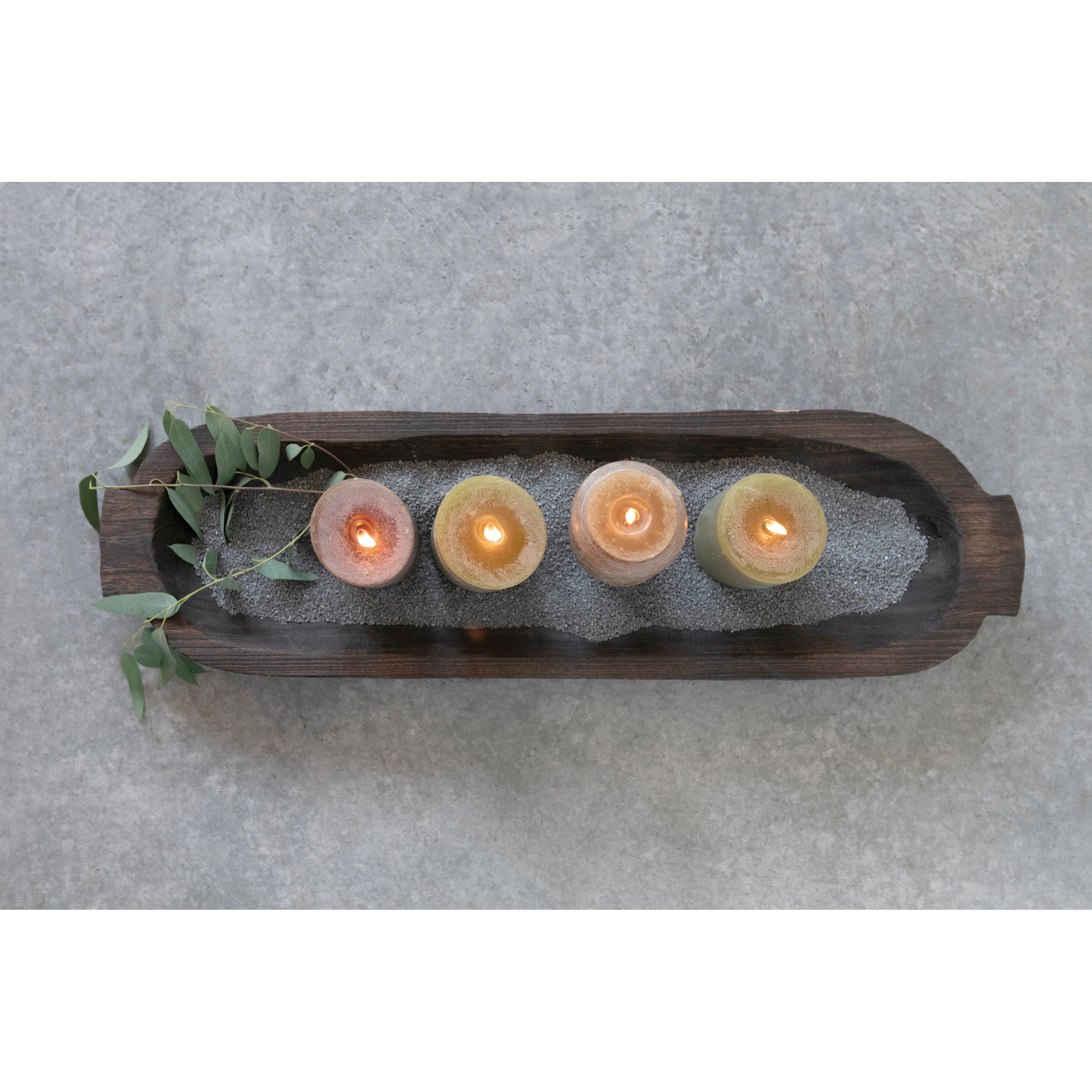 We love this Paulownia Wood Tray on a coffee table, entryway table, or dining table to collect sentimental items or decorative stones.  Size: 27.75"L x 8.25"W x 2.25"H