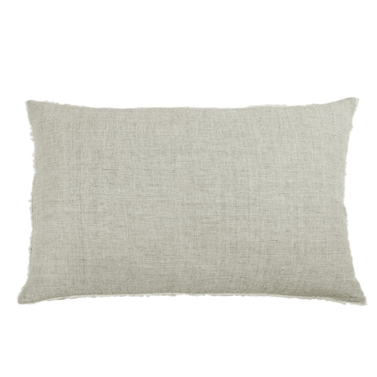 Subtle frayed edges of soft linen add a dash of unexpected detail to this Logan Duvet Collection Olive through Pom Pom at Home. Woven with two different colored yarns for a heathered effect, the duvet cover and shams feature shell button closures.  Inserts sold separately 100% linen Shell-button closure