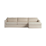 Hampton Evere Creme 2-Piece Right Chaise Slipcover Sectional