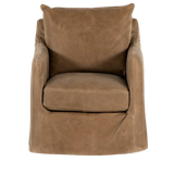 Freddy Leather Swivel Chair