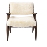 Papile Cream Shearling Chair