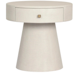 Chiro Ivory Painted Linen Nightstand | shipping 02/25/2026