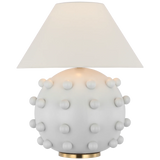 Linden Plaster White Medium Orb Table Lamp