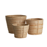Cane Rattan Round Tapered Baskets, Set Of 3 | ready to ship!