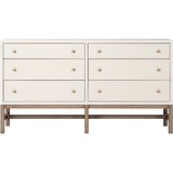 Fiona Ivory Painted Raffia 6 Drawer Dresser