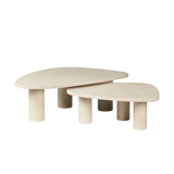 Zion Cream Marble Nesting Coffee Tables