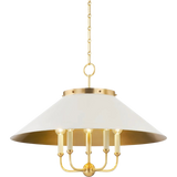 Clivedon Chandelier - Aged Brass/Off White
