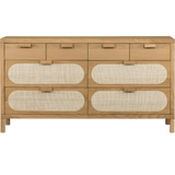 Allegra 8 Drawer Dresser - Natural Cane