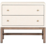 Fiona Ivory Painted Raffia Nightstand | shipping 12/23/2025