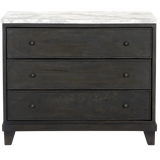 Odette White Statuario Marble Nightstand | shipping 01/20/2026