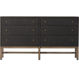 Fiona Russet Mahogany 6 Drawer Dresser | shipping 01/20/2026