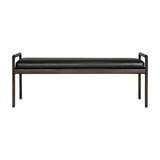 Jack Black Leather Mahogany Dark Brown Bench