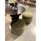 Sinclair Surrey Olive Round Ottoman