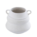 Paper Mache Vase Natural White Dia 8.46"