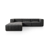 Langham Channeled 3-Piece Sectional - Saxon Charcoal