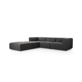 Langham Channeled 3-Piece Sectional - Saxon Charcoal