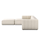 Langham Channeled 3-Piece Sectional - Crypton Nomad Snow