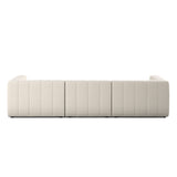 Langham Channeled 3-Piece Sectional - Crypton Nomad Snow