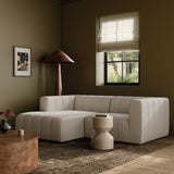 Langham Channeled 2-Piece Sectional - Crypton Nomad Snow