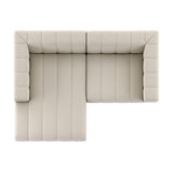 Langham Channeled 2-Piece Sectional - Crypton Nomad Snow