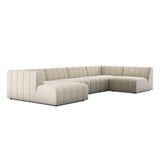 Langham Channeled 5-Piece Sectional - Crypton Nomad Snow