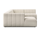 Langham Channeled 5-Piece Sectional - Crypton Nomad Snow