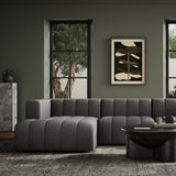 Langham Channeled 3-Piece Sectional - Saxon Charcoal