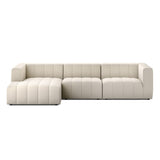 Langham Channeled 3-Piece Sectional - Crypton Nomad Snow