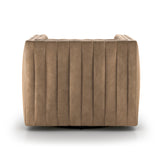 Featuring Augustine Swivel Chair - Palermo Drift by Four Hands at Amethyst Home. A modern take on the classic library chair, neutral seating in top-grain leather adopts dramatic channeling for trend-forward texture and sumptuous sit. A 360-swivel delivers appeal from every angle.
Overall Dimensions: 32"W x 34"L x 26.50"HSeat Depth: 23"Seat Height: 17"Arm Heigh. Amethyst Home provides interior design, new home construction design consulting, vintage area rugs, and lighting in the Boston metro area.