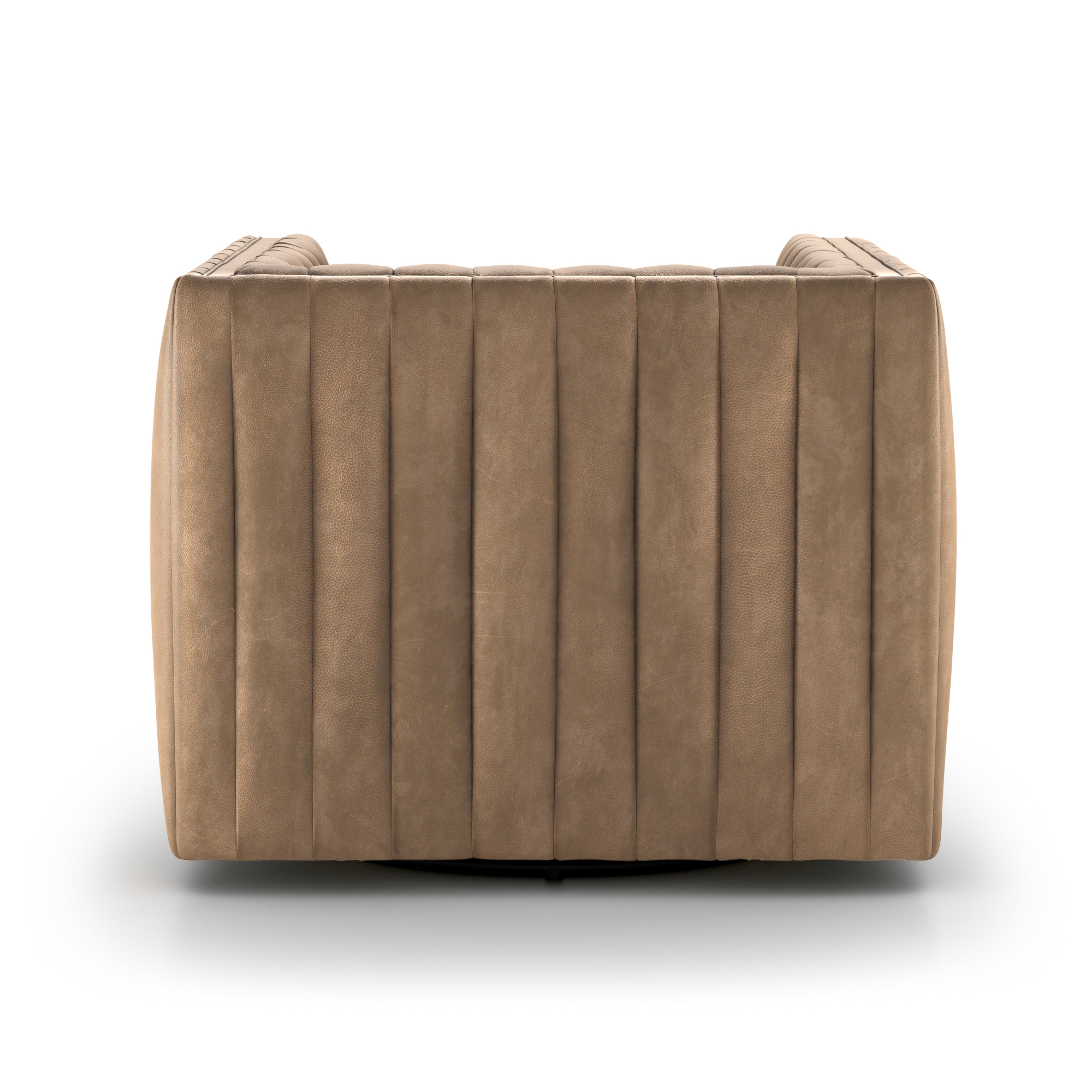 Featuring Augustine Swivel Chair - Palermo Drift by Four Hands at Amethyst Home. A modern take on the classic library chair, neutral seating in top-grain leather adopts dramatic channeling for trend-forward texture and sumptuous sit. A 360-swivel delivers appeal from every angle.
Overall Dimensions: 32"W x 34"L x 26.50"HSeat Depth: 23"Seat Height: 17"Arm Heigh. Amethyst Home provides interior design, new home construction design consulting, vintage area rugs, and lighting in the Boston metro area.