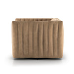 Featuring Augustine Swivel Chair - Palermo Drift by Four Hands at Amethyst Home. A modern take on the classic library chair, neutral seating in top-grain leather adopts dramatic channeling for trend-forward texture and sumptuous sit. A 360-swivel delivers appeal from every angle.
Overall Dimensions: 32"W x 34"L x 26.50"HSeat Depth: 23"Seat Height: 17"Arm He. Amethyst Home provides interior design, new home construction design consulting, vintage area rugs, and lighting in the San Diego metro area.