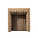 Featuring Augustine Swivel Chair - Palermo Drift by Four Hands at Amethyst Home. A modern take on the classic library chair, neutral seating in top-grain leather adopts dramatic channeling for trend-forward texture and sumptuous sit. A 360-swivel delivers appeal from every angle.
Overall Dimensions: 32"W x 34"L x 26.50"HSeat Depth: 23"Seat Height: 17"Arm H. Amethyst Home provides interior design, new home construction design consulting, vintage area rugs, and lighting in the Alpharetta metro area.