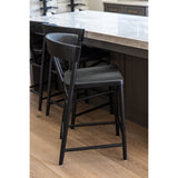 Featuring Buxton Black Rush Bar + Counter Stool by Four Hands at Amethyst Home. A solid oak counter stool defined by tapered legs and framing gives an updated look to the classic whistler chair. Finished with a paper rush wrapped detail on the back.BarOverall Dimensions: 19.25"w x 22.25"d x 42.75"hWeight: 23.70 lbsCounterOverall Dimensions: 19.50"w x 22.25". Amethyst Home provides interior design, new home construction design consulting, vintage area rugs, and lighting in the Park City metro area.