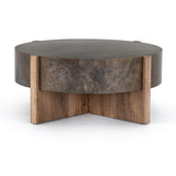 Bingham Coffee Table - Distressed Iron - Rustic Oak Veneer