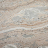 Corbett Coffee Table - Hammered Grey / Creamy Taupe Marble